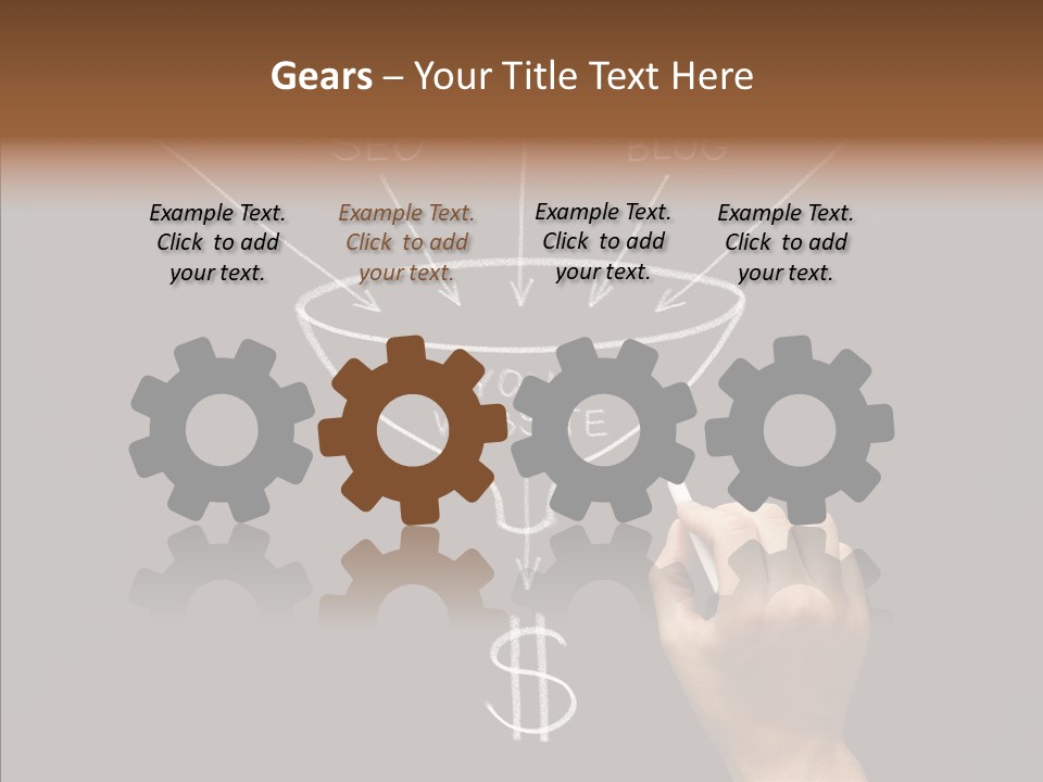 Optimization Advertising Hand PowerPoint Template