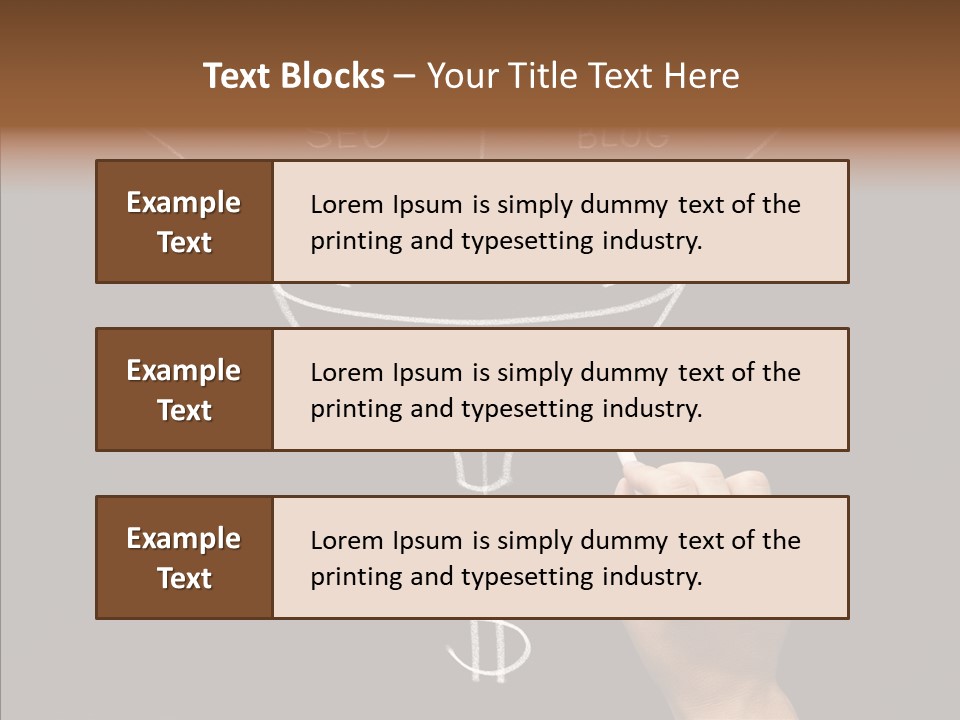 Optimization Advertising Hand PowerPoint Template