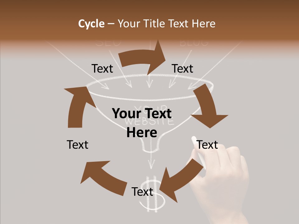 Optimization Advertising Hand PowerPoint Template