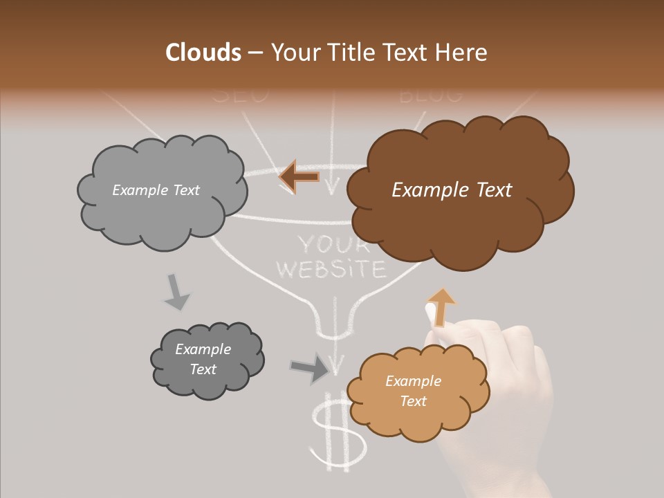 Optimization Advertising Hand PowerPoint Template