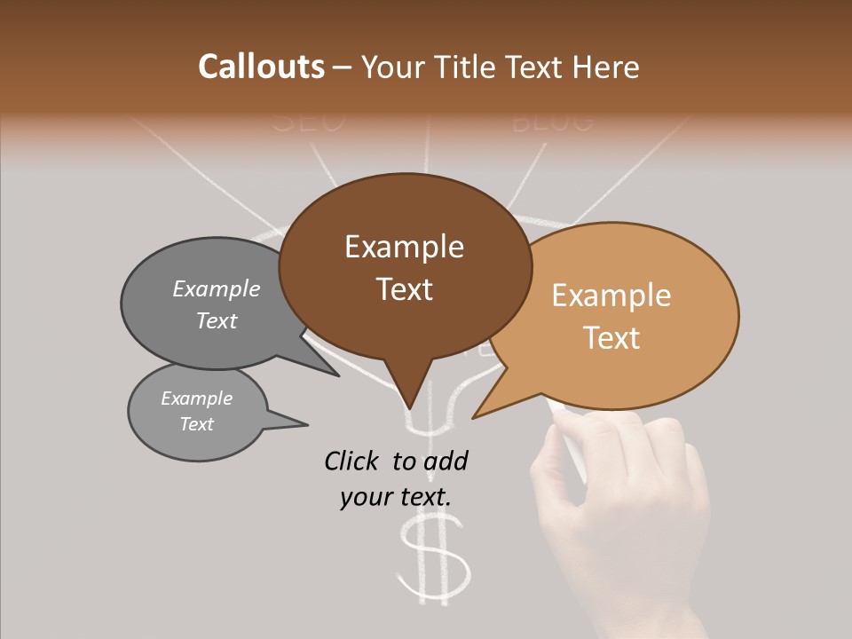 Optimization Advertising Hand PowerPoint Template