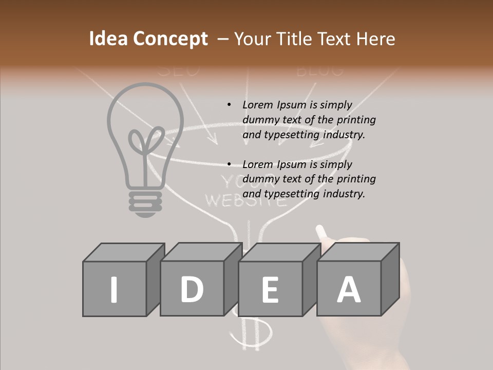 Optimization Advertising Hand PowerPoint Template