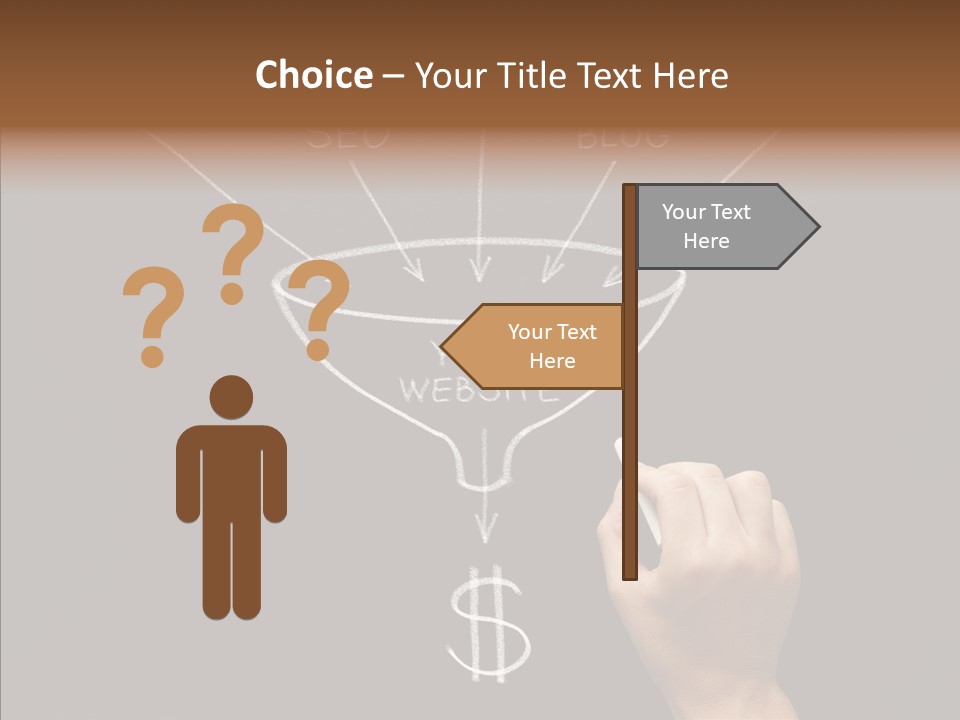 Optimization Advertising Hand PowerPoint Template