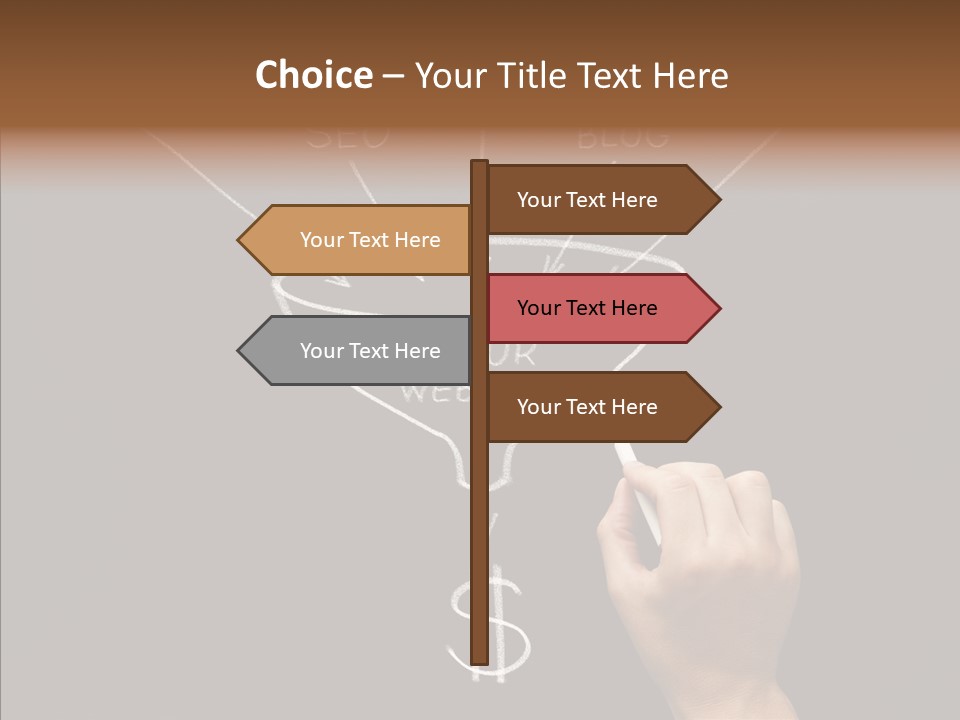 Optimization Advertising Hand PowerPoint Template