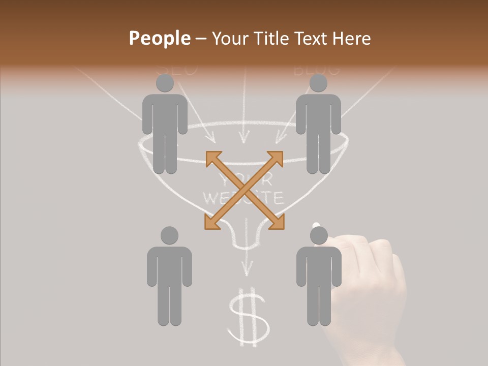 Optimization Advertising Hand PowerPoint Template