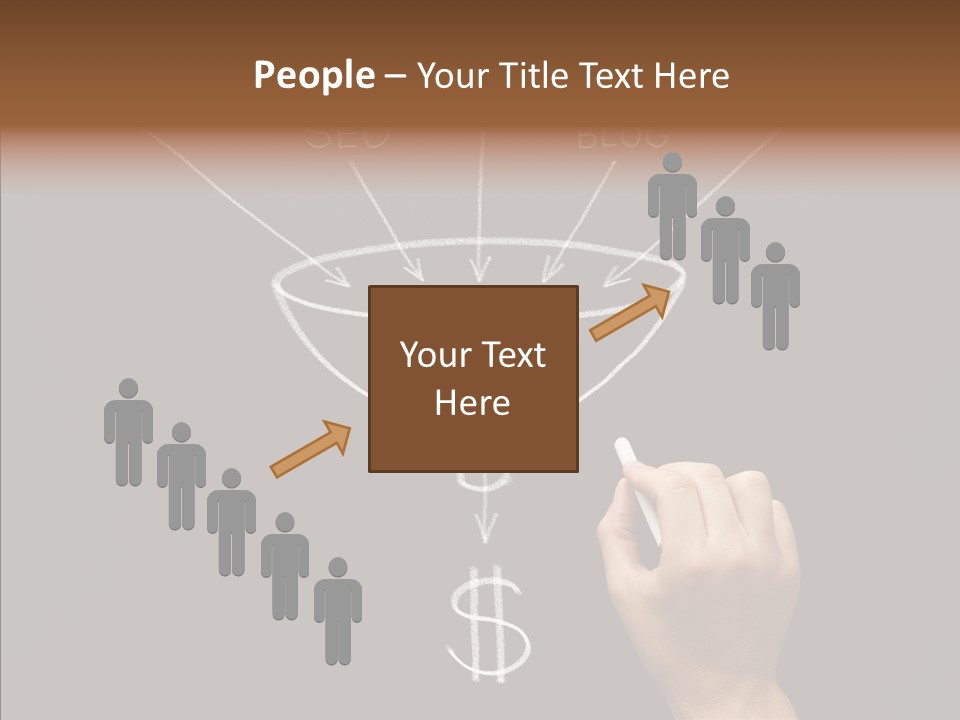 Optimization Advertising Hand PowerPoint Template