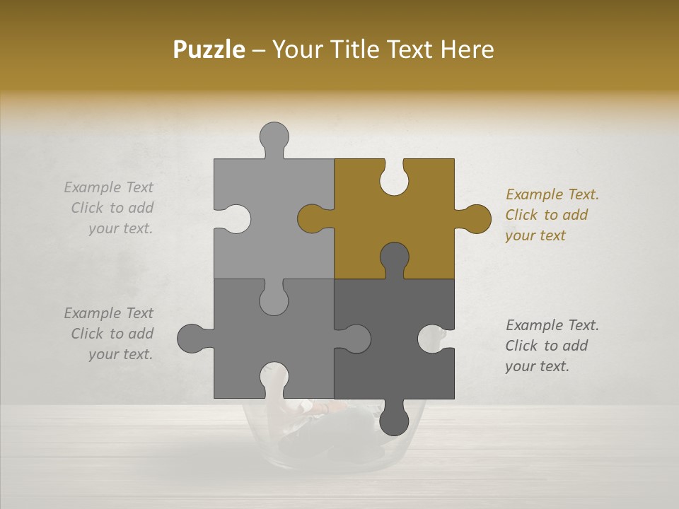 A Man Sitting Inside Of A Glass Jar PowerPoint Template
