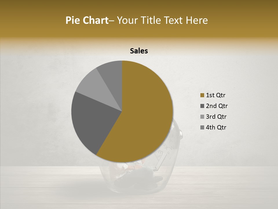 A Man Sitting Inside Of A Glass Jar PowerPoint Template