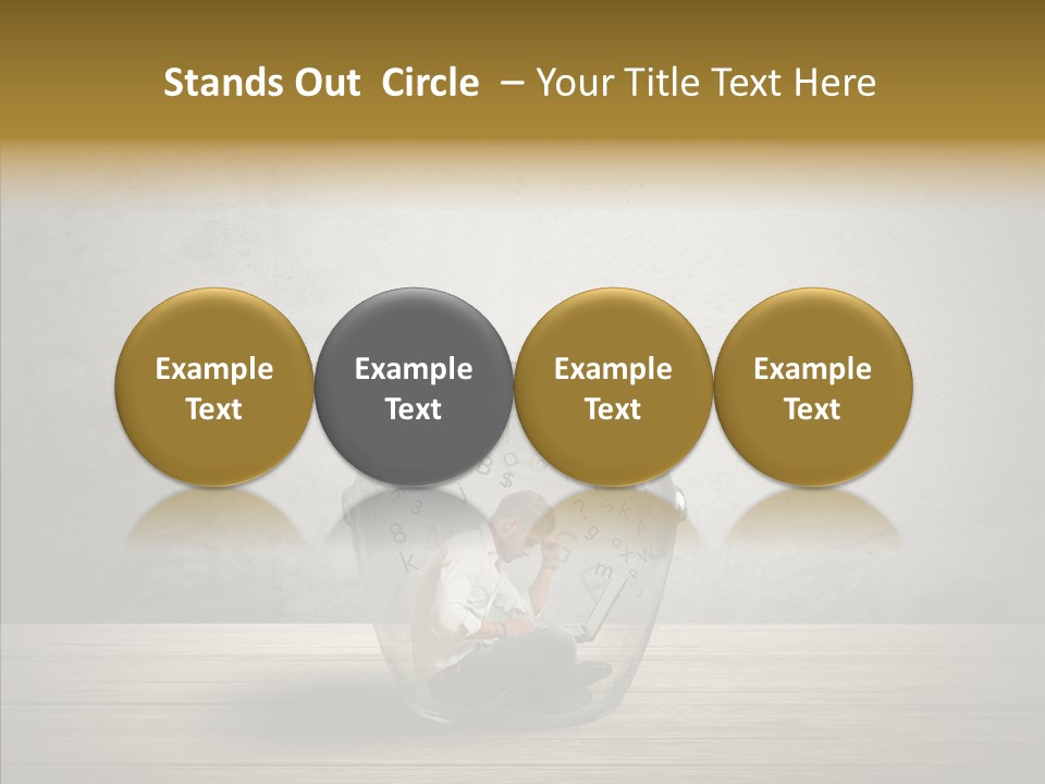 A Man Sitting Inside Of A Glass Jar PowerPoint Template