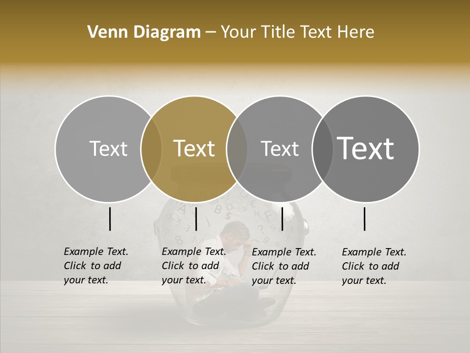 A Man Sitting Inside Of A Glass Jar PowerPoint Template