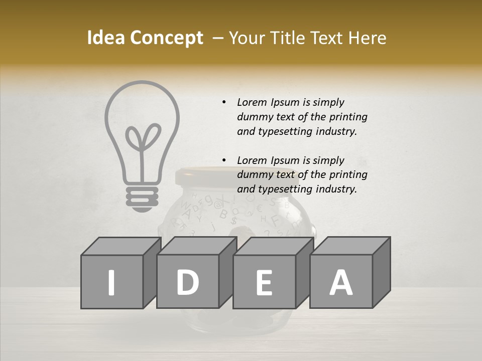 A Man Sitting Inside Of A Glass Jar PowerPoint Template