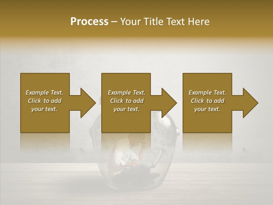 A Man Sitting Inside Of A Glass Jar PowerPoint Template