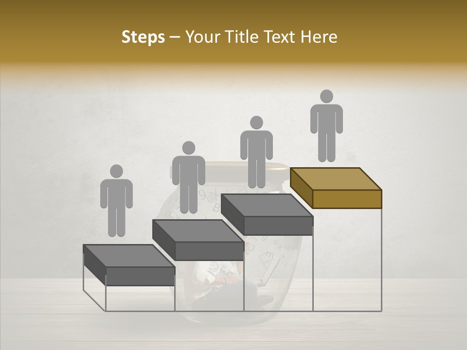 A Man Sitting Inside Of A Glass Jar PowerPoint Template