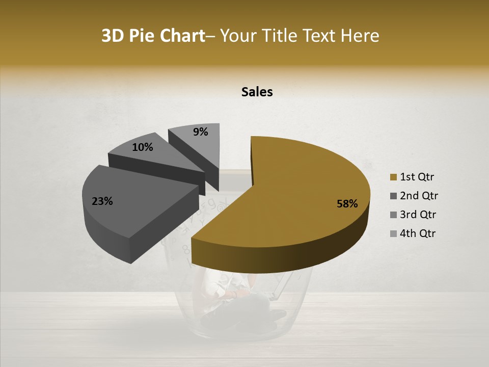 A Man Sitting Inside Of A Glass Jar PowerPoint Template