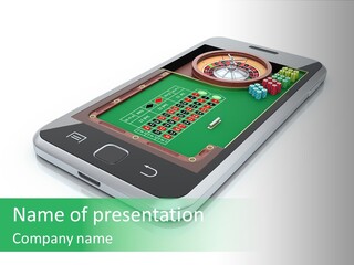 Illustration Gambler White Background PowerPoint Template