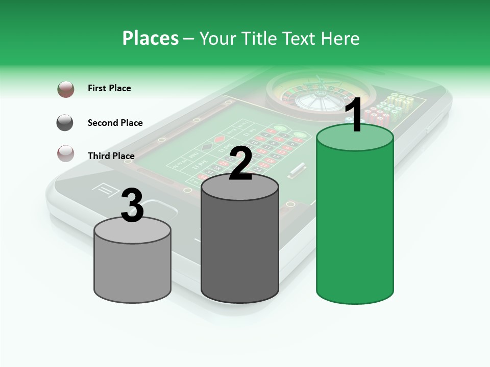 Illustration Gambler White Background PowerPoint Template