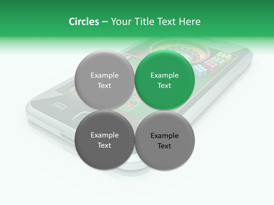 Illustration Gambler White Background PowerPoint Template