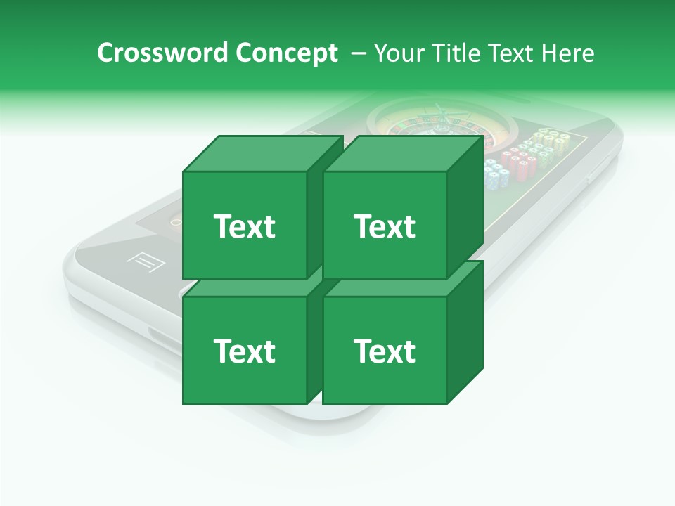 Illustration Gambler White Background PowerPoint Template