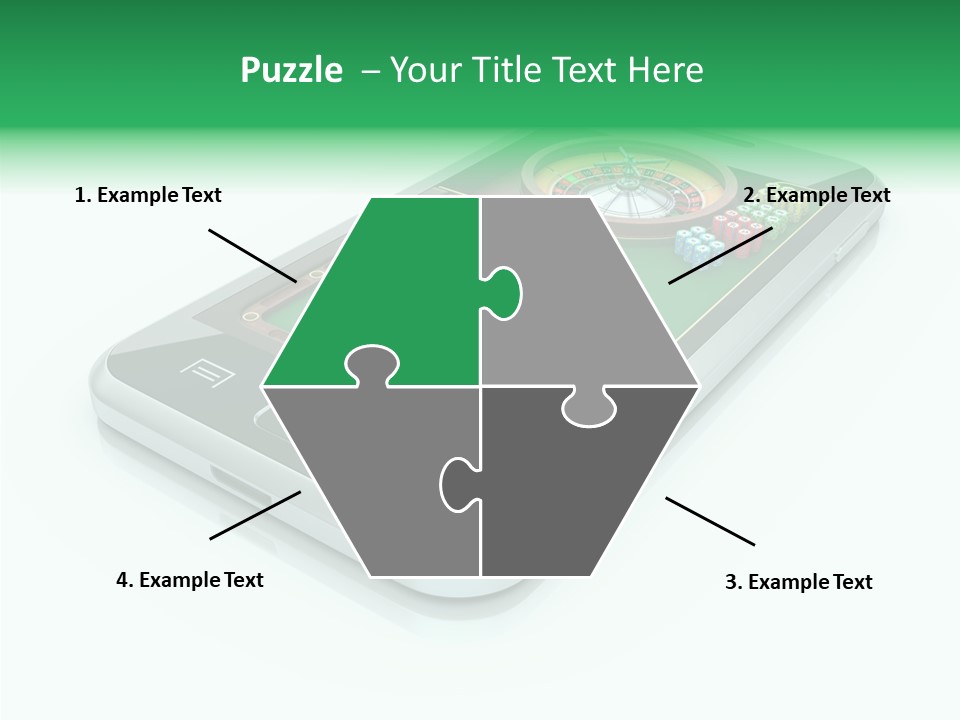 Illustration Gambler White Background PowerPoint Template