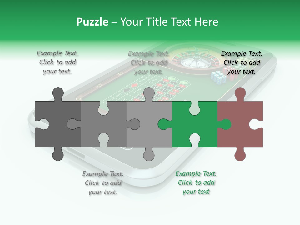 Illustration Gambler White Background PowerPoint Template