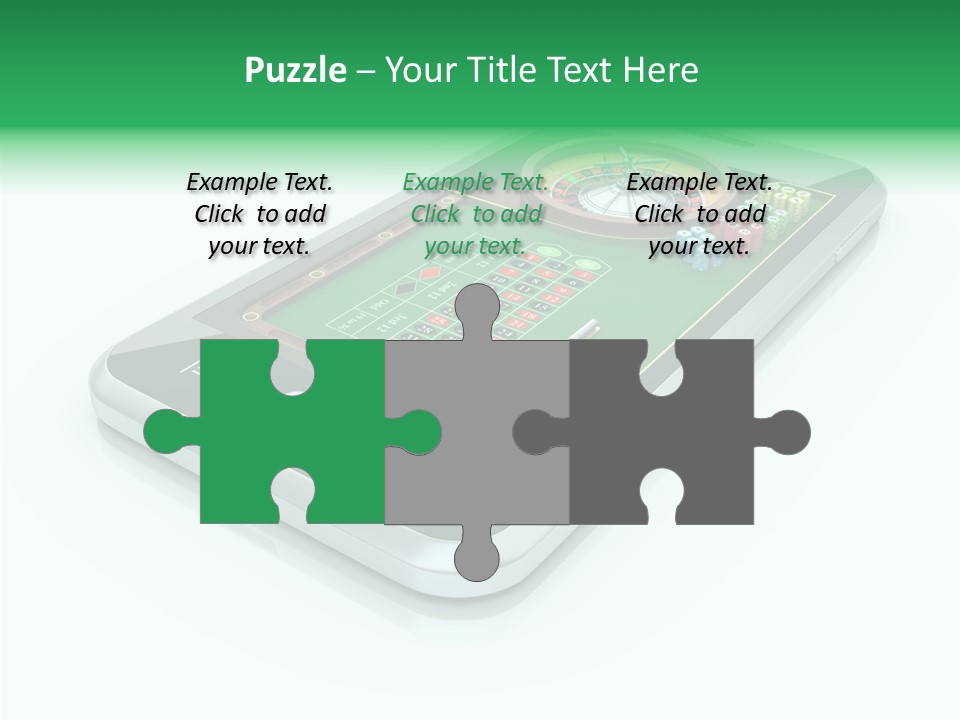 Illustration Gambler White Background PowerPoint Template