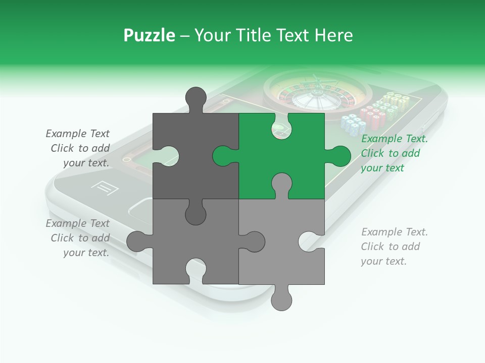 Illustration Gambler White Background PowerPoint Template