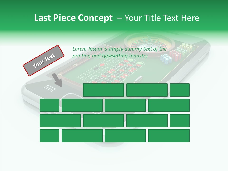 Illustration Gambler White Background PowerPoint Template