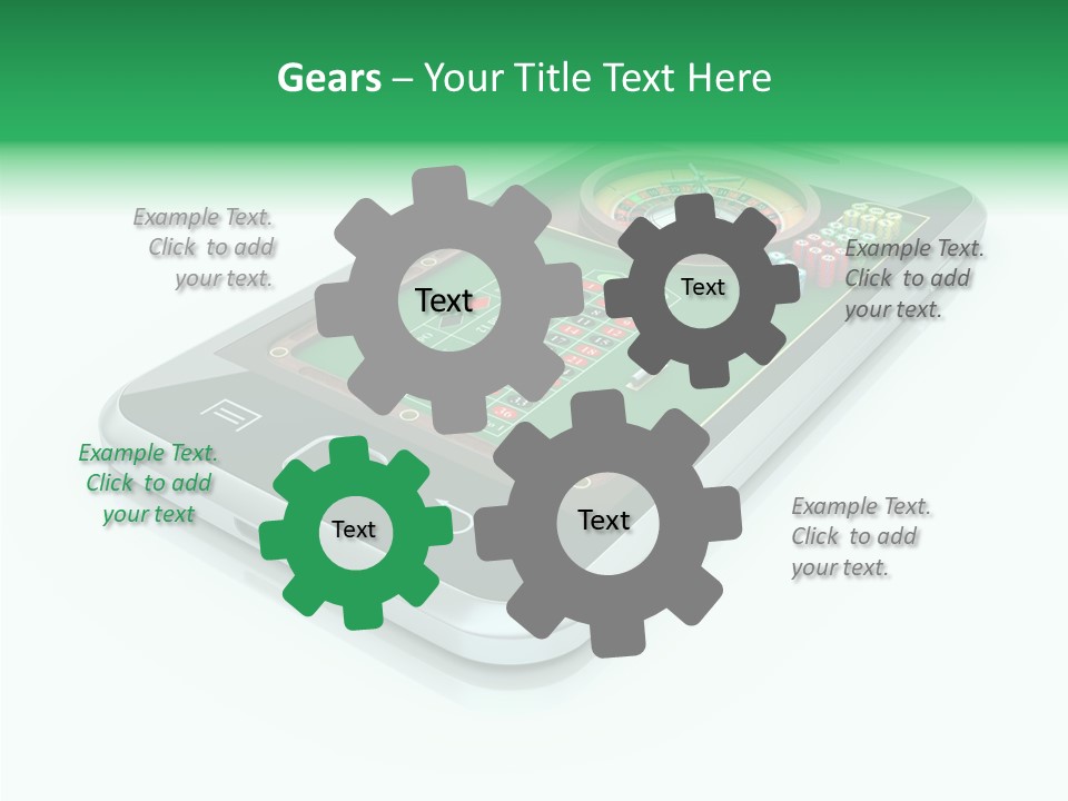 Illustration Gambler White Background PowerPoint Template