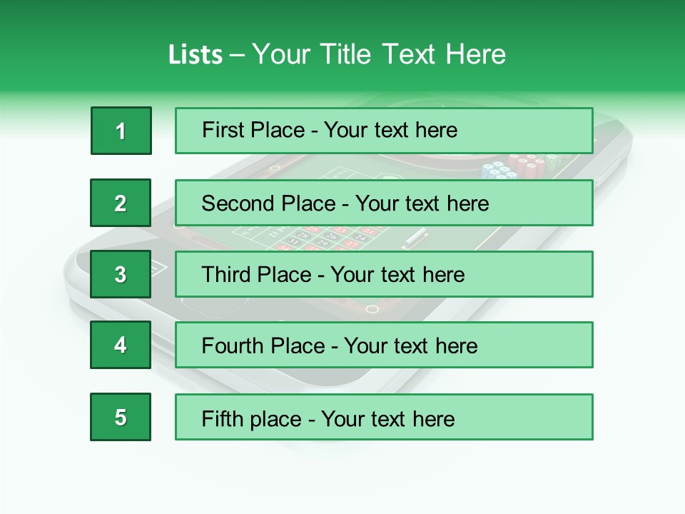 Illustration Gambler White Background PowerPoint Template
