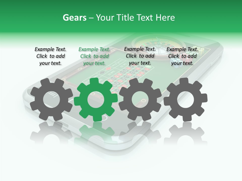 Illustration Gambler White Background PowerPoint Template