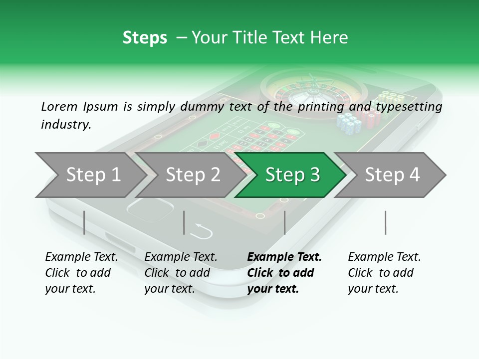 Illustration Gambler White Background PowerPoint Template