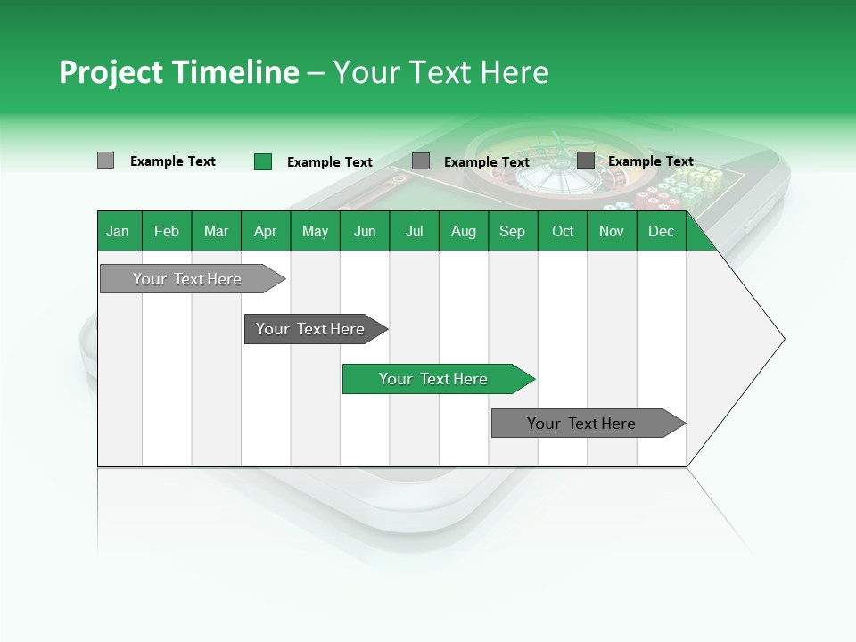 Illustration Gambler White Background PowerPoint Template