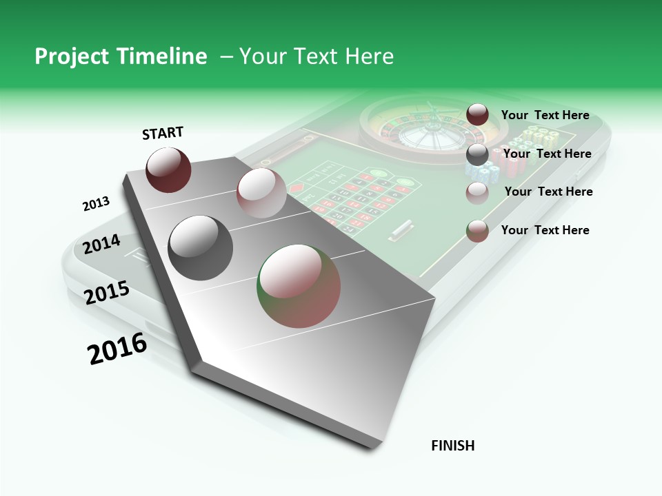 Illustration Gambler White Background PowerPoint Template