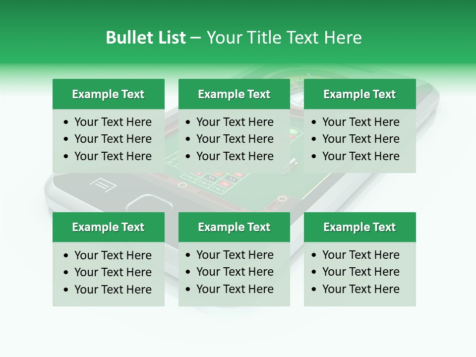 Illustration Gambler White Background PowerPoint Template