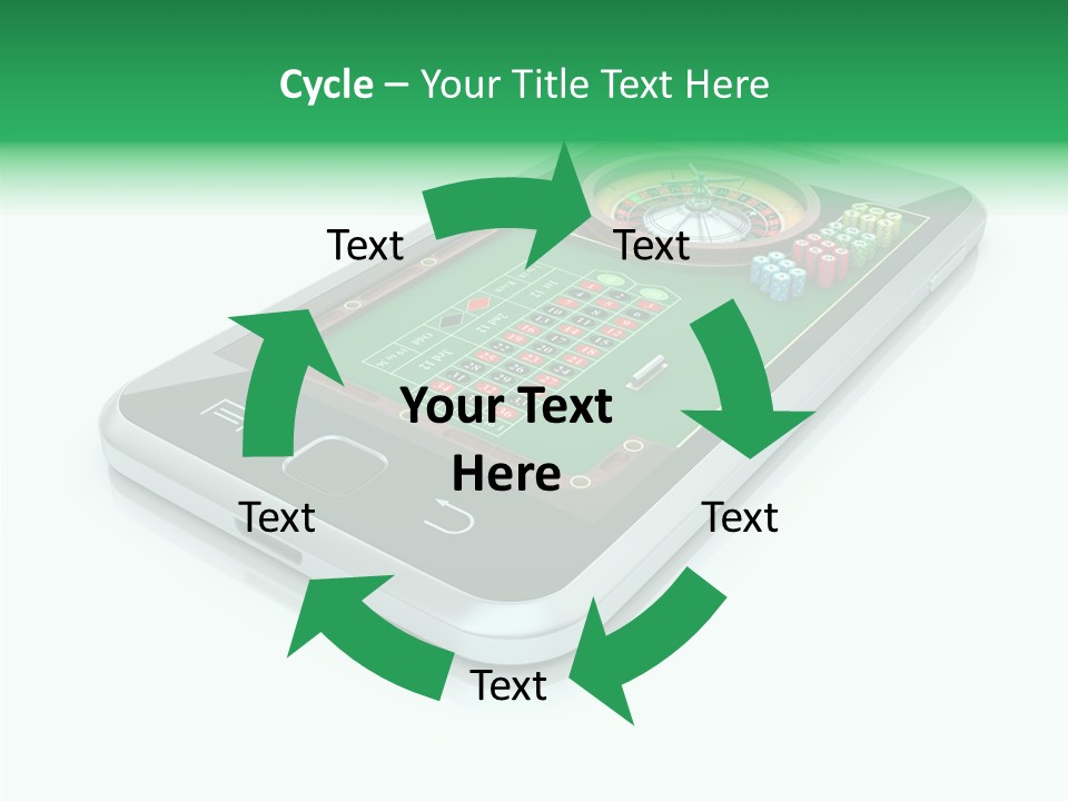 Illustration Gambler White Background PowerPoint Template