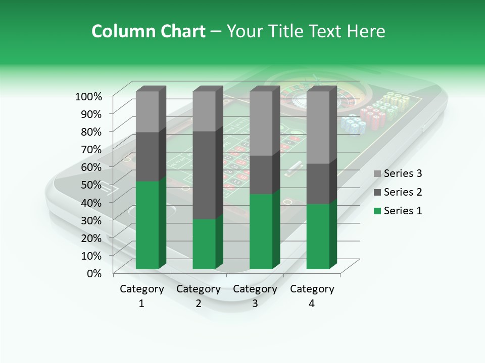 Illustration Gambler White Background PowerPoint Template