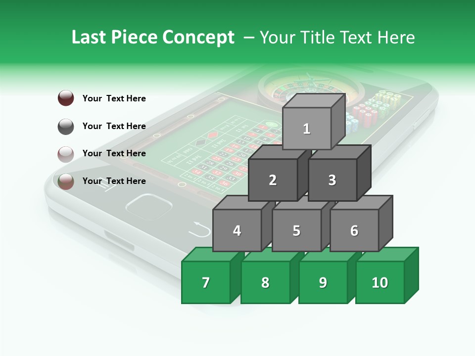 Illustration Gambler White Background PowerPoint Template