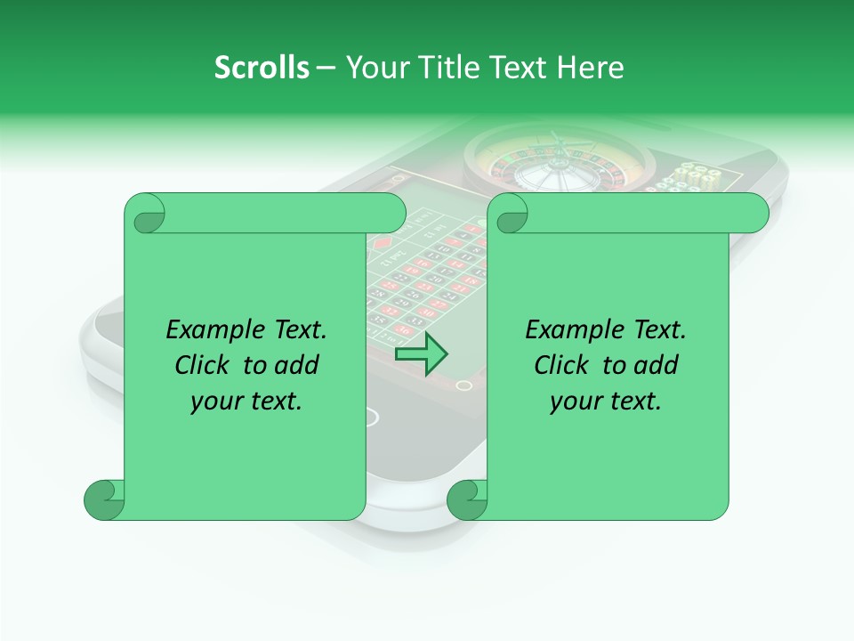 Illustration Gambler White Background PowerPoint Template