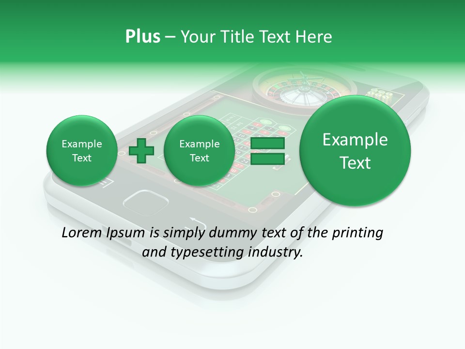 Illustration Gambler White Background PowerPoint Template