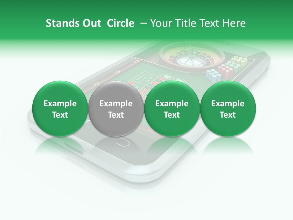 Illustration Gambler White Background PowerPoint Template