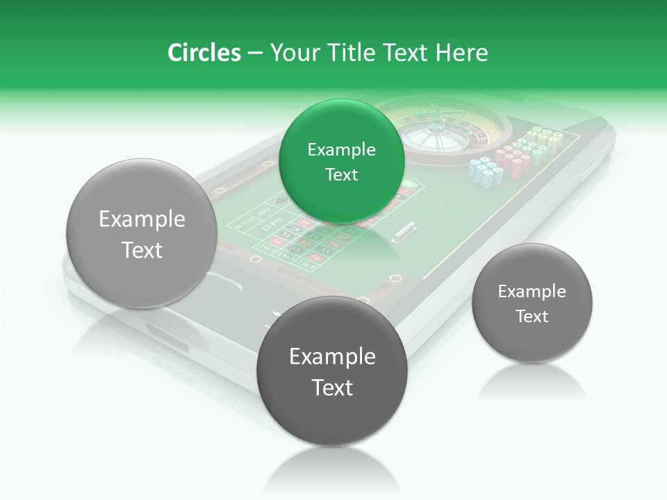 Illustration Gambler White Background PowerPoint Template