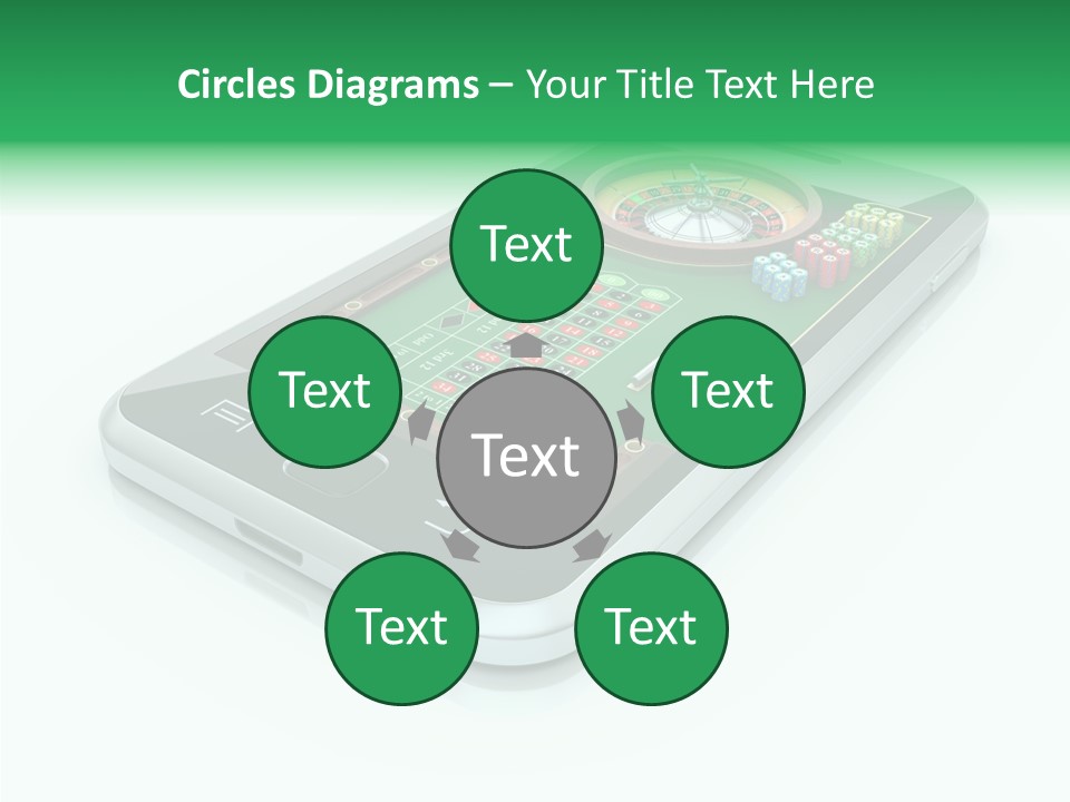 Illustration Gambler White Background PowerPoint Template