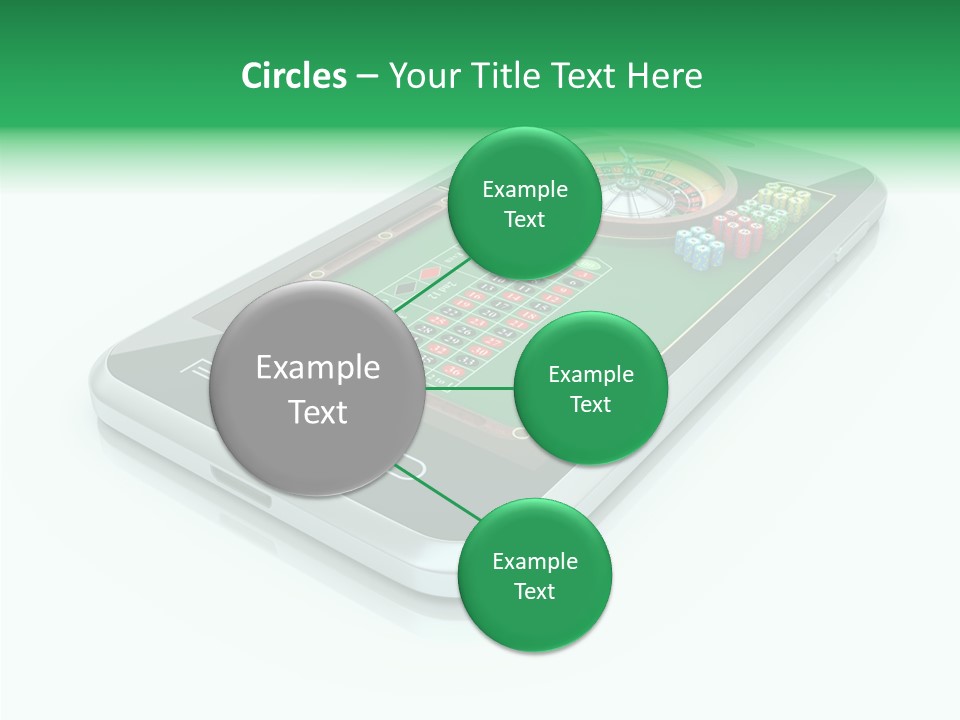 Illustration Gambler White Background PowerPoint Template