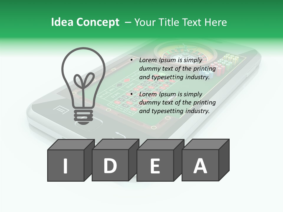 Illustration Gambler White Background PowerPoint Template