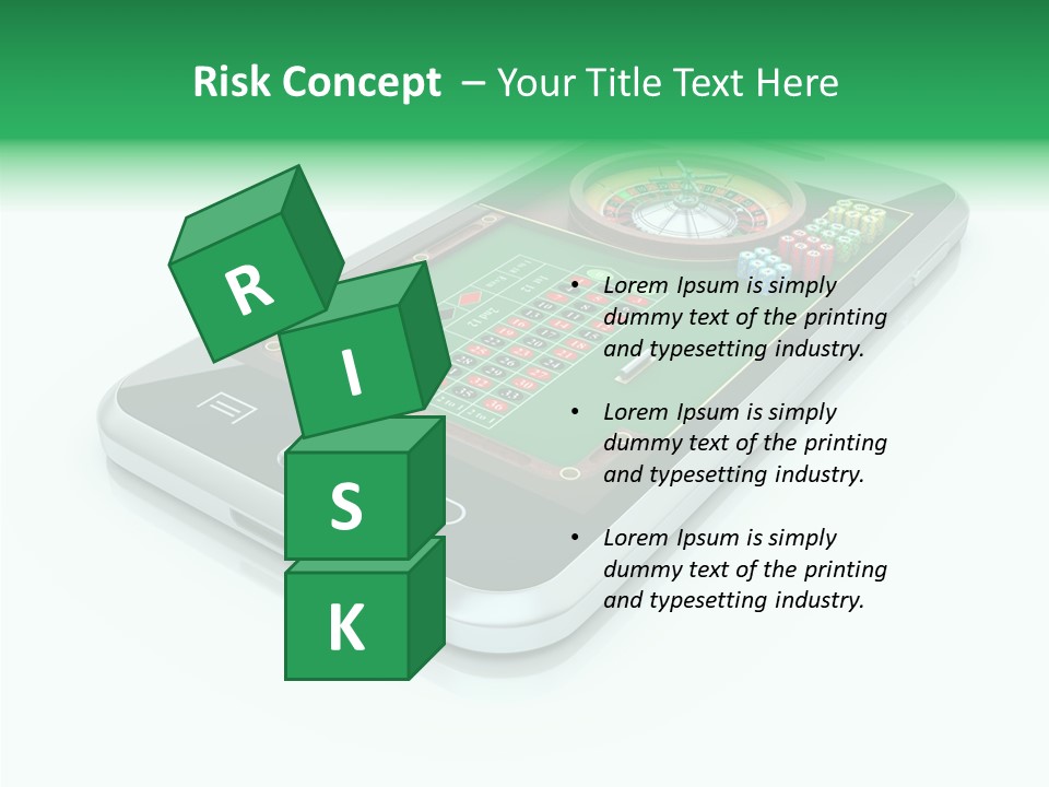 Illustration Gambler White Background PowerPoint Template