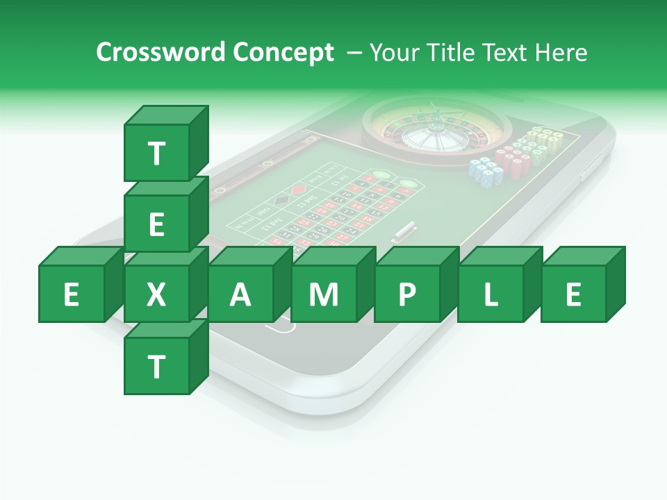 Illustration Gambler White Background PowerPoint Template