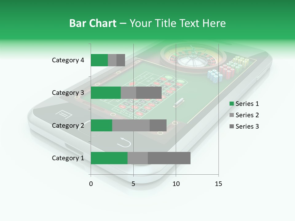 Illustration Gambler White Background PowerPoint Template