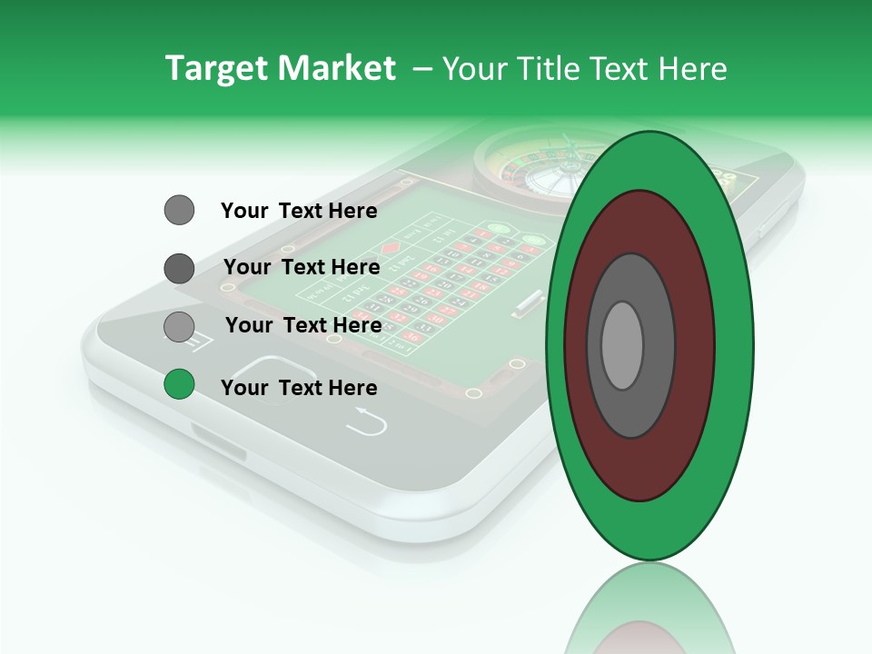 Illustration Gambler White Background PowerPoint Template