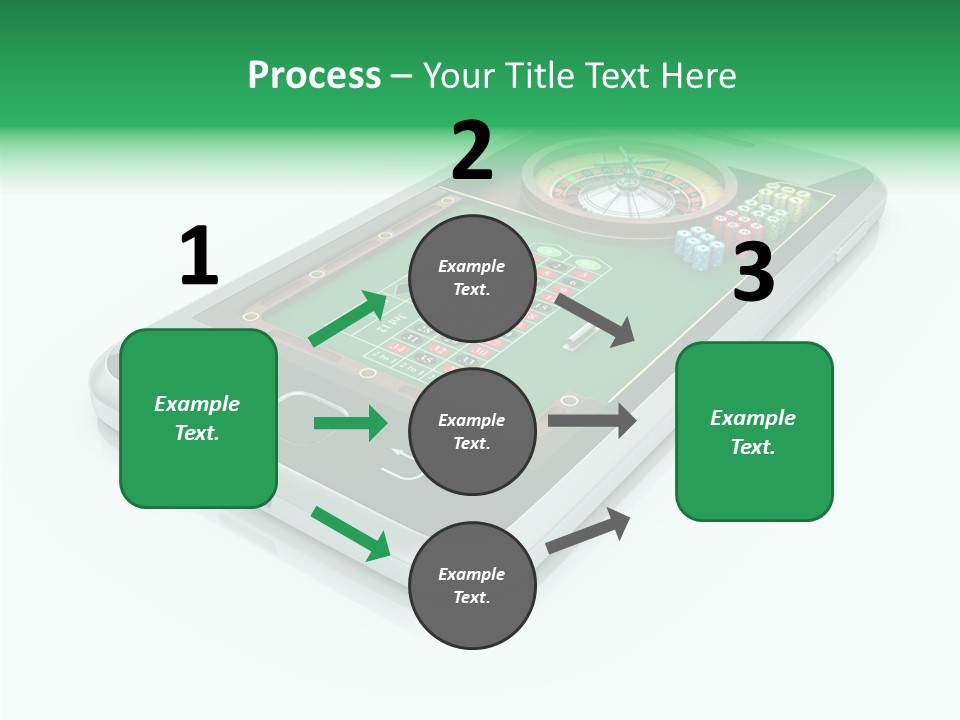 Illustration Gambler White Background PowerPoint Template