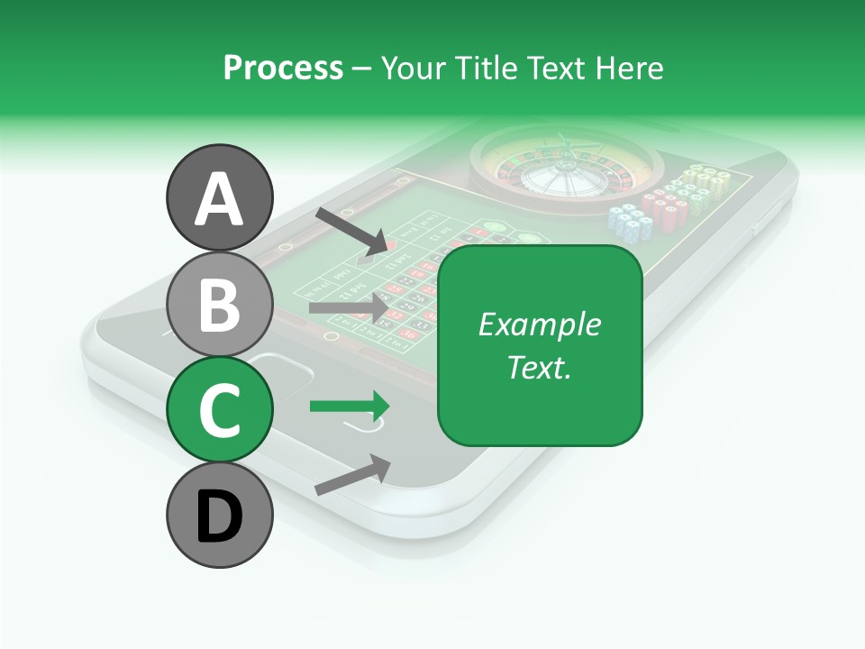 Illustration Gambler White Background PowerPoint Template